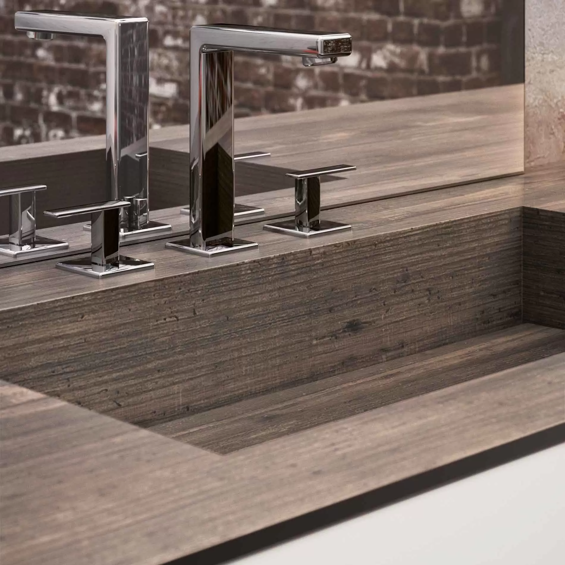 B2B Home 9 LeCornici Waschtisch mit Rahmen - Becken mit verdecktem Ablauf