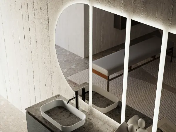 Auflagebecken auf Waschtischplatte