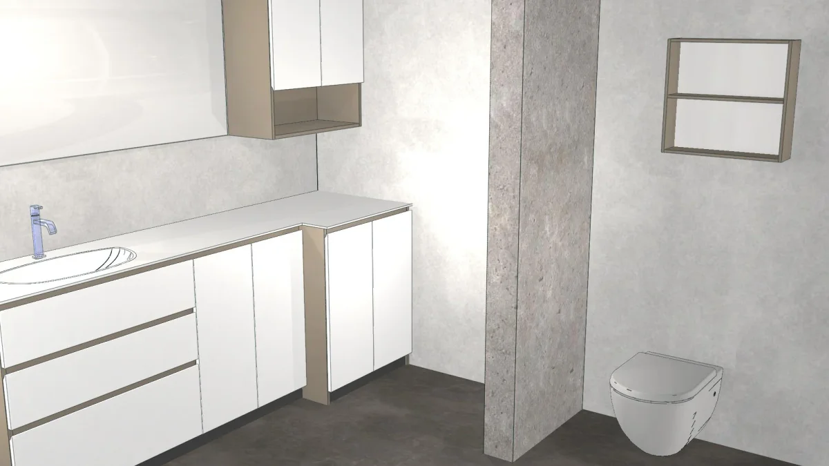 OCRITECH Waschplatz - Waschtisch mit Unterschrank