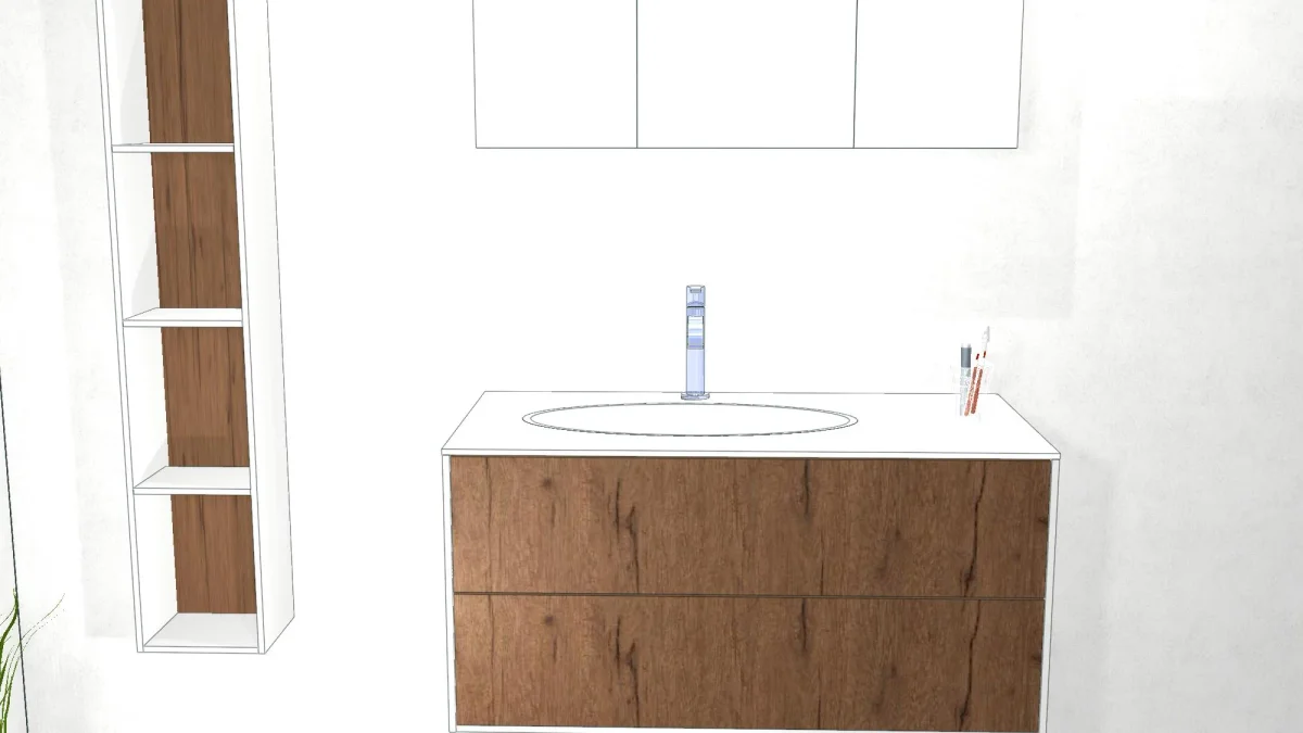 OCRITECH Waschplatz - Waschtisch mit Unterschrank