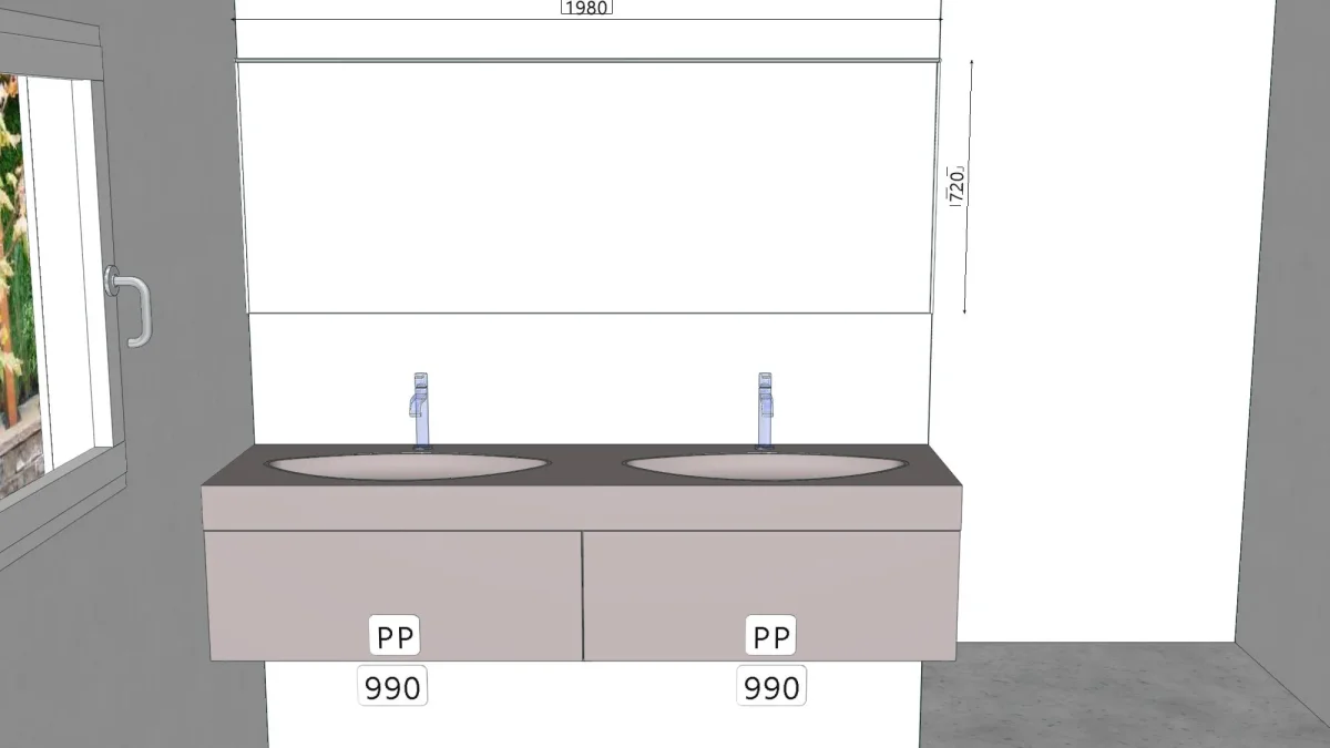 3D-Planung: 198 cm passgenaue Nischenlösung in Ingelheim