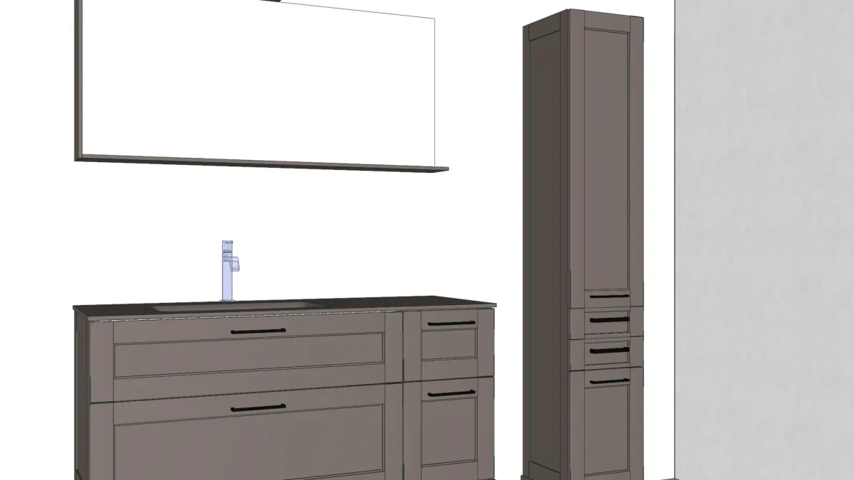 MINERALTEK Waschplatz - Waschtisch mit Unterschrank
