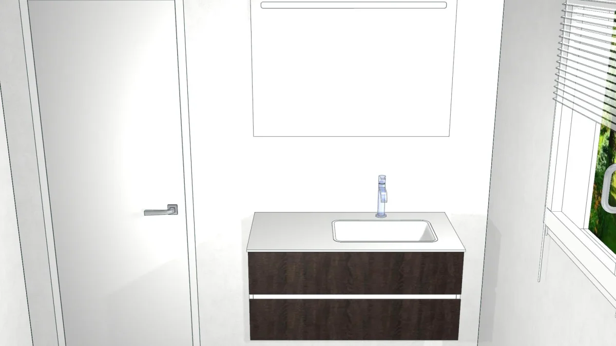 OCRITECH Waschplatz - Waschtisch mit Unterschrank