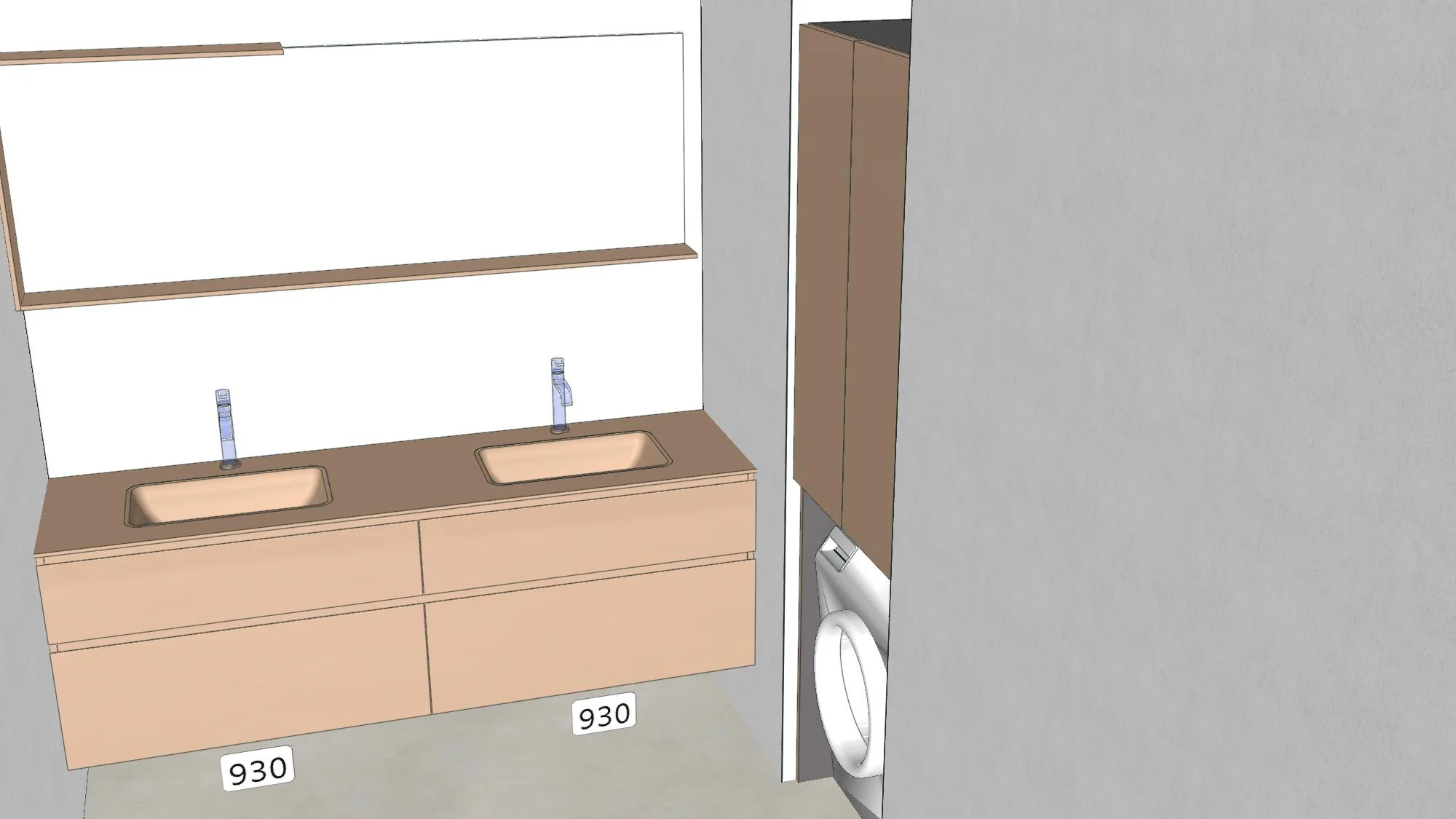 Planungsbeispiel Winterthur: Beige Terra Ton in Ton