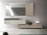 Waschbecken mit Unterschrank in Beige