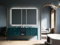 Waschbecken mit Unterschrank in Blau