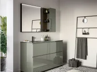 Graue Waschbecken mit Unterschrank