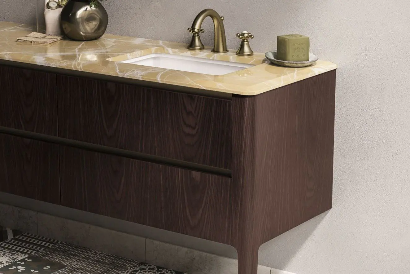 Design-Waschtisch mit stilvollen Füßen: Eleganz in jedem Detail