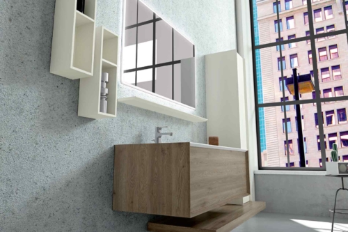 MODULA Waschplatz mit aufwändigem Rahmen und perfekt passendem SolidTek-Waschtisch