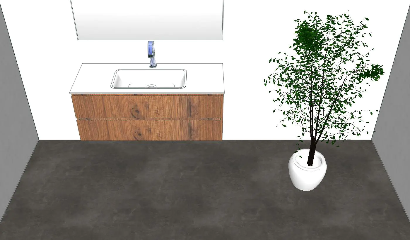 Waschtisch mit Unterschrank 120 cm – Tiefe 45 cm Waschtisch mit Unterschrank 120 cm - Tiefe 45 cm - geringe Tiefe