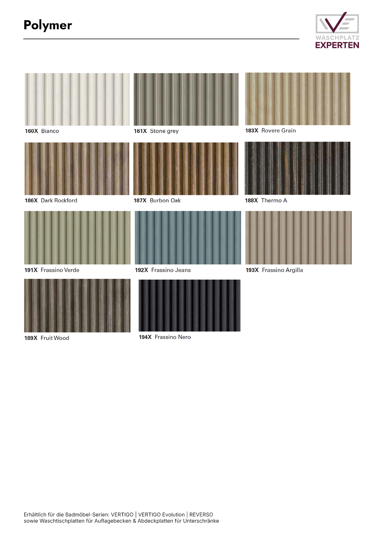Polymer 2025- Waschplatz-Experten Badmöbel Farben Laminat Materic