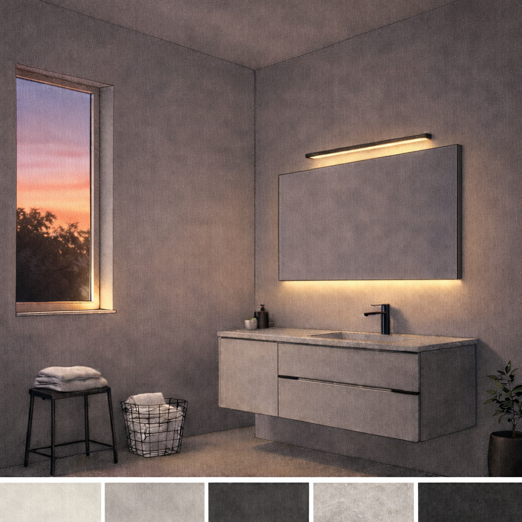 Waschtisch mit unterschiedlichen Tiefen