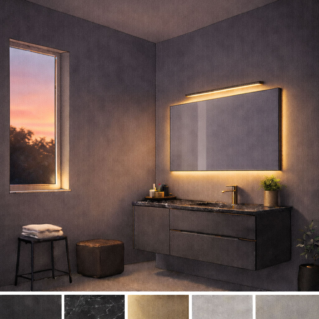 Waschtisch mit unterschiedlichen Tiefen