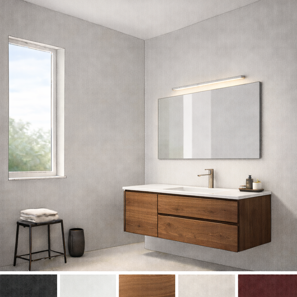 Waschtisch mit unterschiedlichen Tiefen