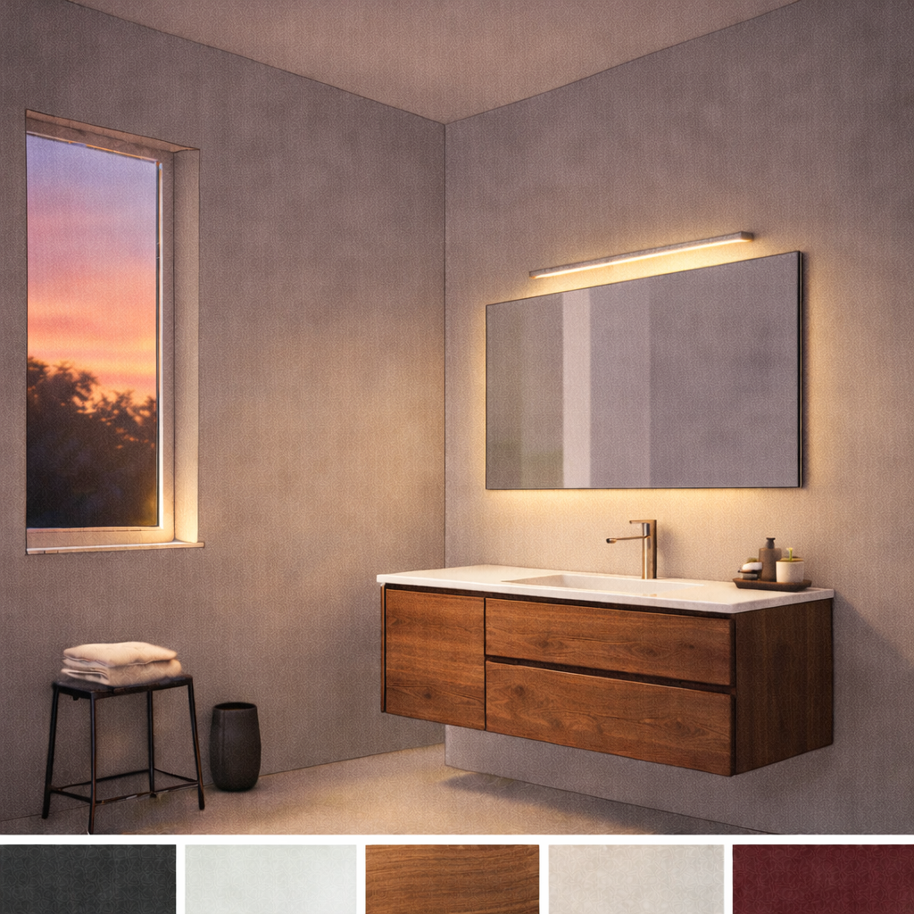 Waschtisch mit unterschiedlichen Tiefen