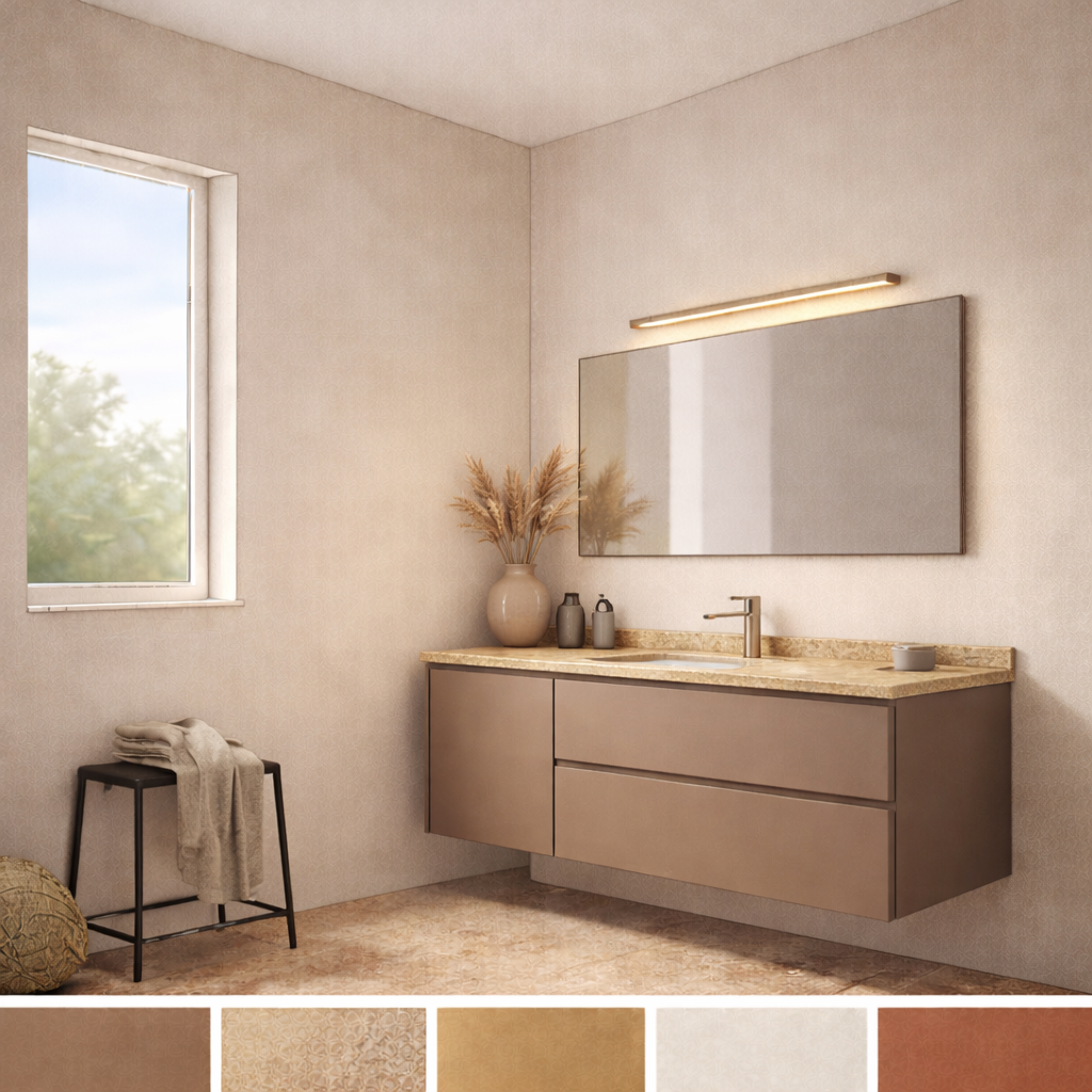 Waschtisch mit unterschiedlichen Tiefen