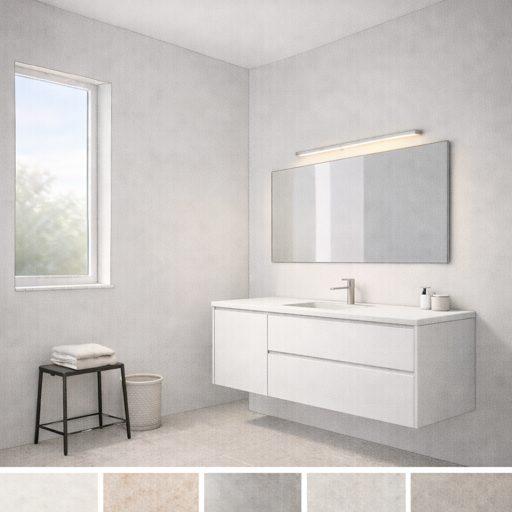 Waschtisch mit unterschiedlichen Tiefen